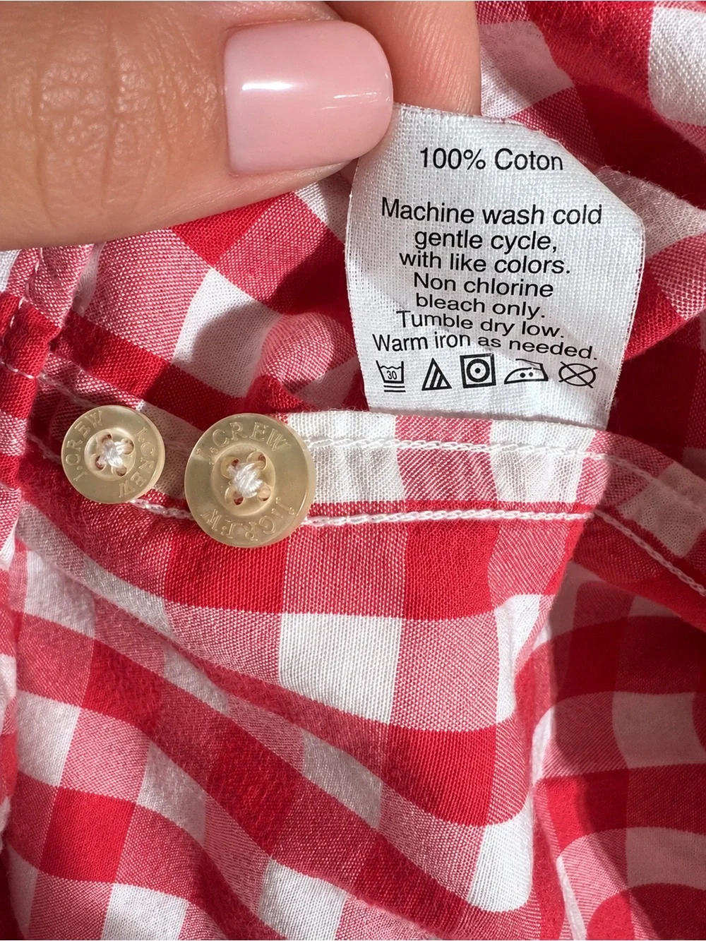 J.Crew Men’s Red Gingham ButtonDown Shirt XL 100% Cotton Preppy Americana Casual